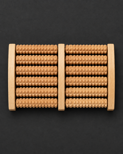 Premium Wooden 6-Row Foot Massager & Roller