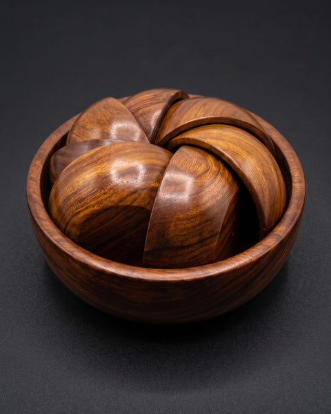 Premium Handcrafted Wooden Spiral Dry Fruit & Snack Server