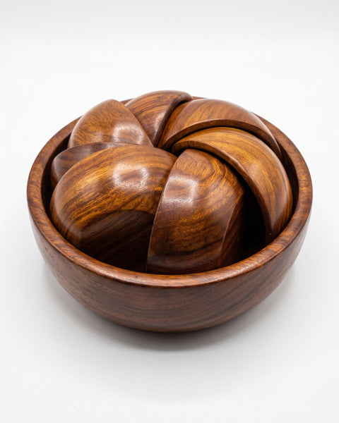 Premium Handcrafted Wooden Spiral Dry Fruit & Snack Server